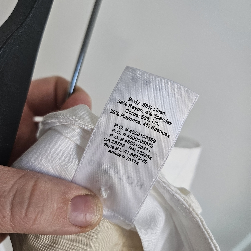 Babaton White Women's Bermuda Shorts Linen Size 10 - Picture 4 of 4